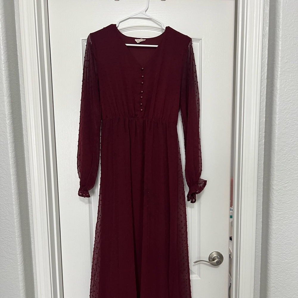 Burgundy Dress